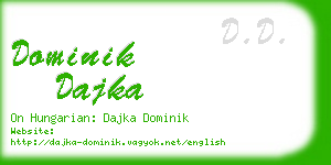 dominik dajka business card